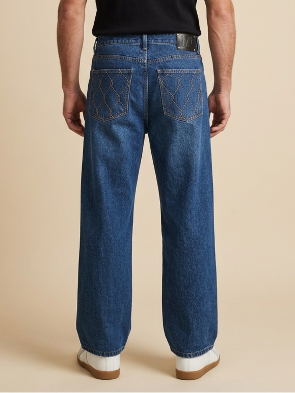 Y2K Mecca by Grailed Relaxed Baggy Fit Men’s Jeans in Blue Denim 100% Cotton